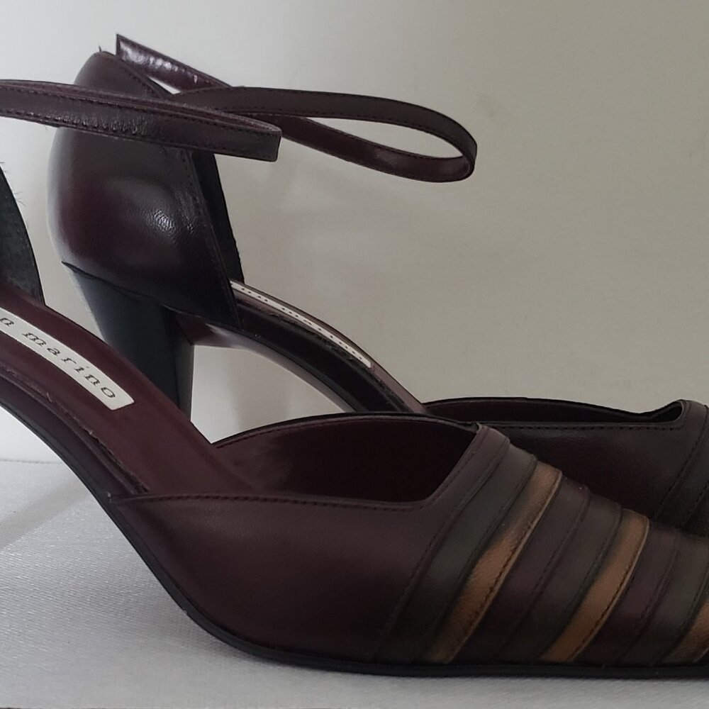 ANN MARINO WONEN'S MULTICOLORED LEATHER HIGH HEEL SHOES SIZE 8.5. - Picture 3 of 6